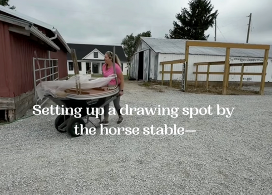Drawing Station Set-Up on the Farm
